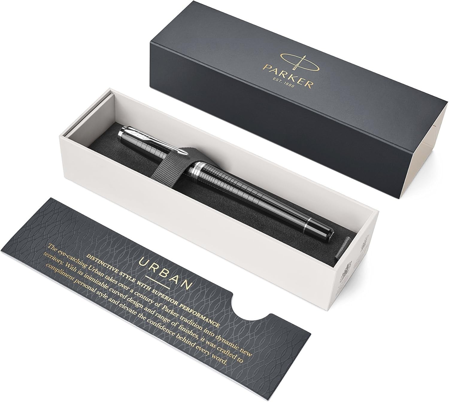 Luxury Ebony Metal Rollerball Pen – Fine Tip, Ergonomic, Gift Box