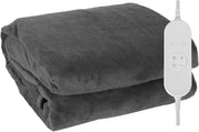 Electric Heated Throw Blanket 9 Heat Levels Timer Washable 160x130cm