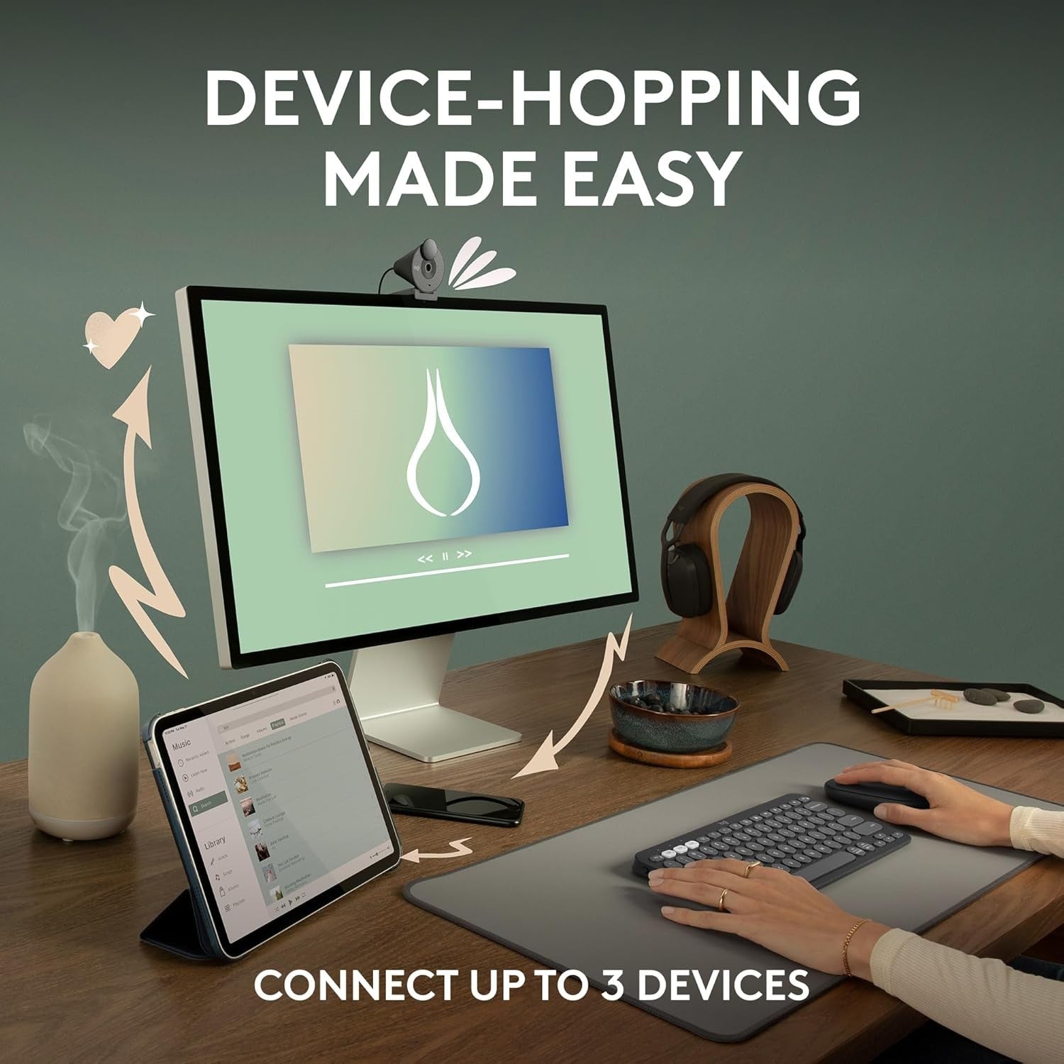 Rose Gold Bluetooth Wireless Mouse Silent Click Ultra Slim Portable Office