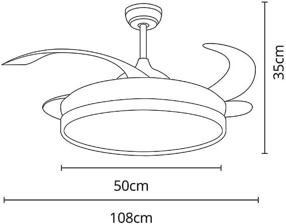 BEL AIR HOME Cosmos LED Ceiling Fan, Black, Silent DC, Remote, 3-Colour Light