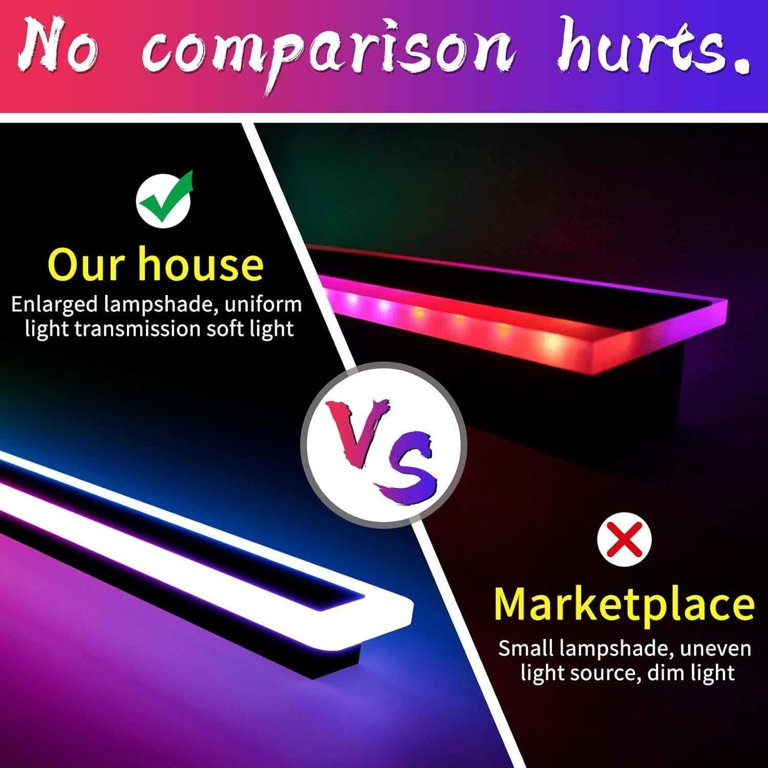 RGB Outdoor Wall Light 120CM Color-Changing Waterproof LED Strip