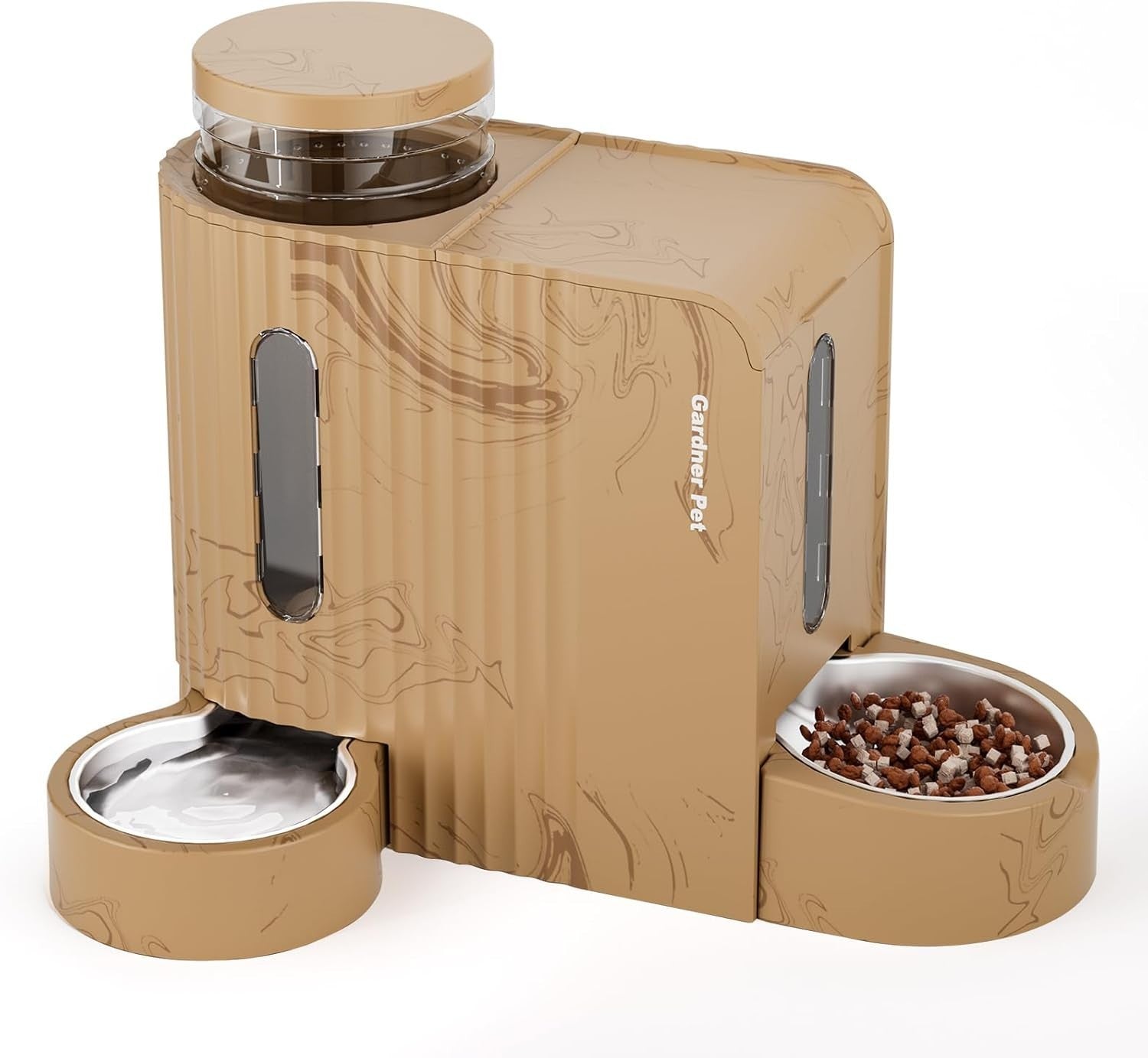 Automatic Pet Food Water Station 3L Gravity Feeder Stainless Bowl
