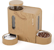 Automatic Pet Food Water Station 3L Gravity Feeder Stainless Bowl