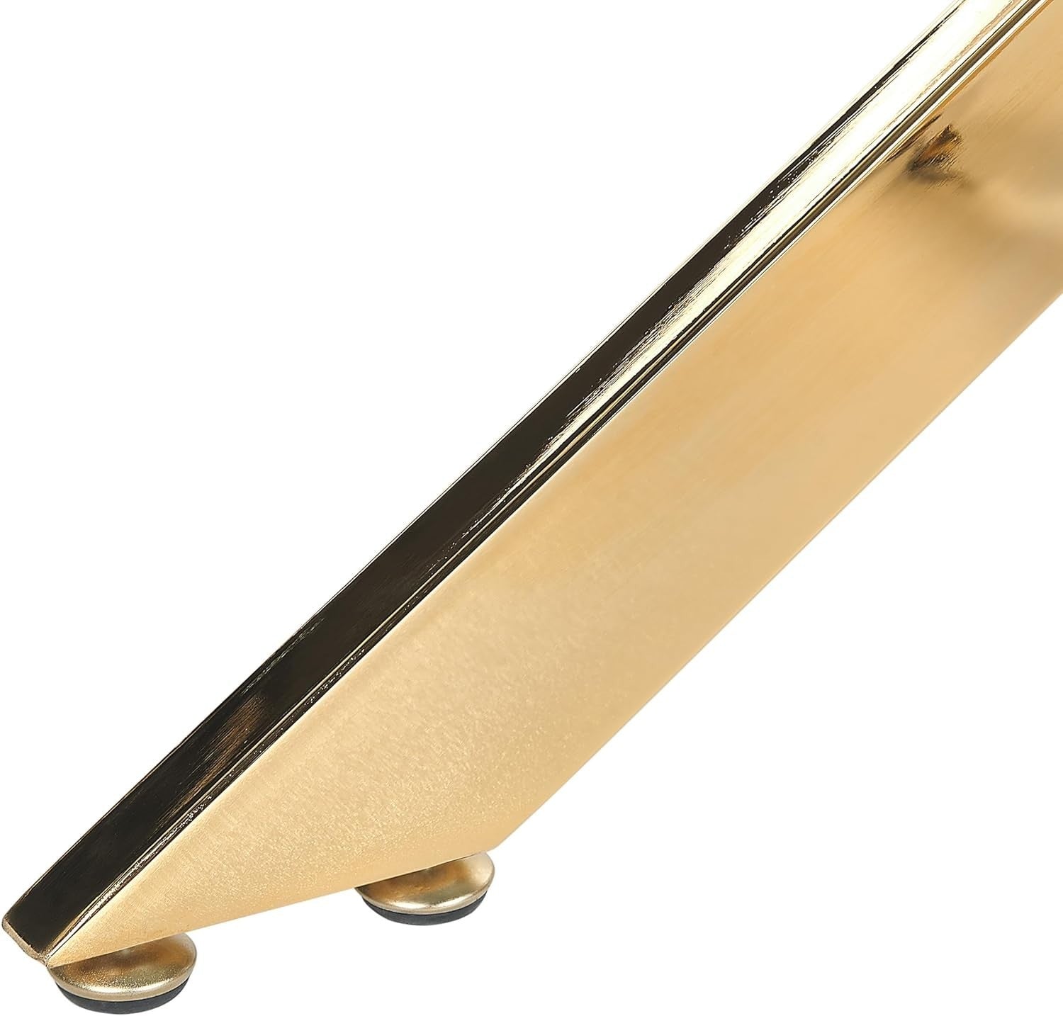 Rectangular Glass Dining Table 120x70cm Gold Metal Legs Modern Tempered Top