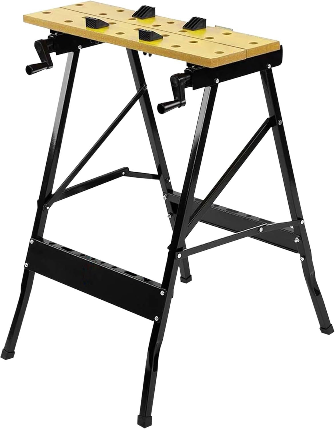 Foldable Workbench Portable Sawing Drilling Table Heavy Duty Steel MDF Top