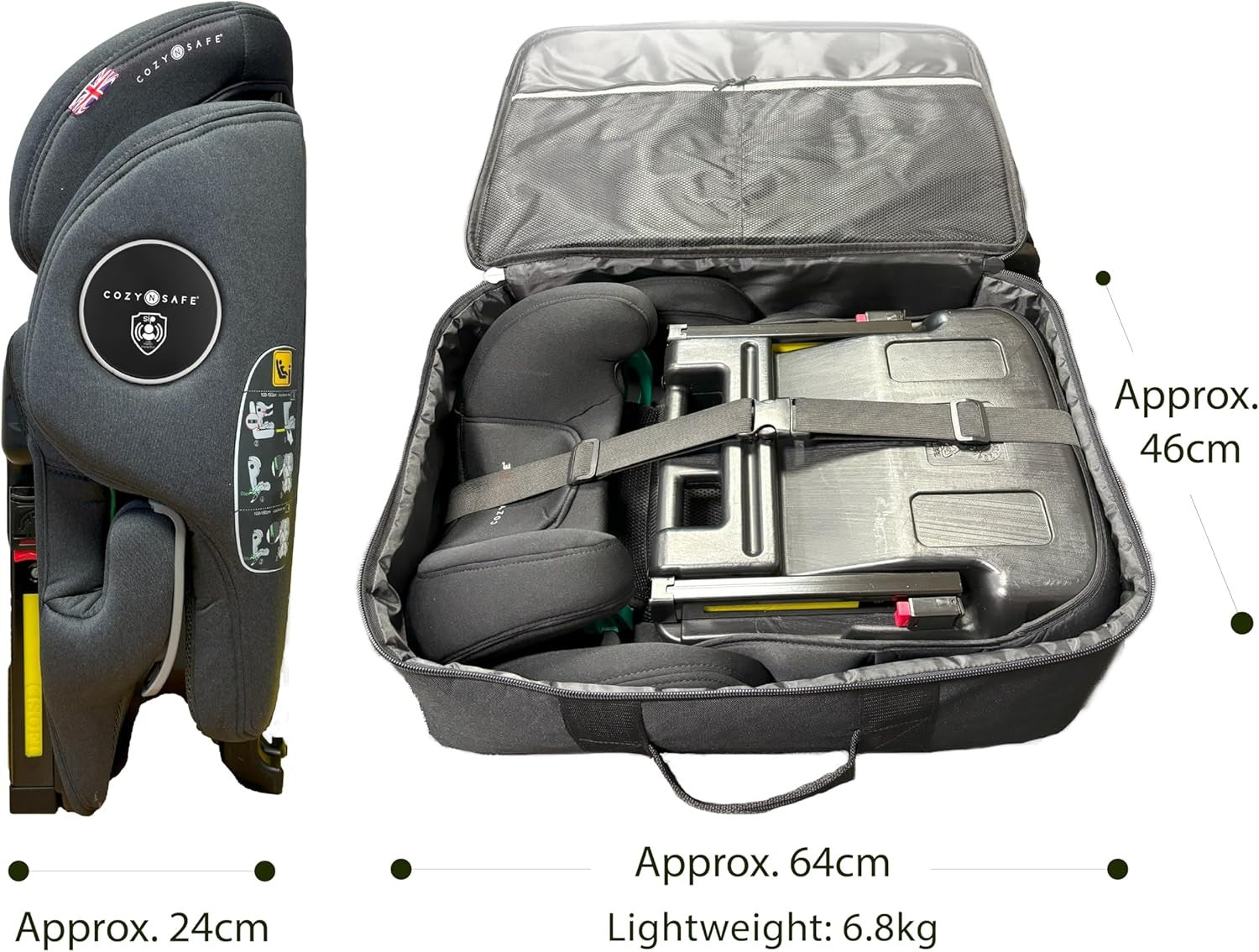 i-Size ISOFIX High Back Booster Car Seat 100–150cm Side Impact Protection
