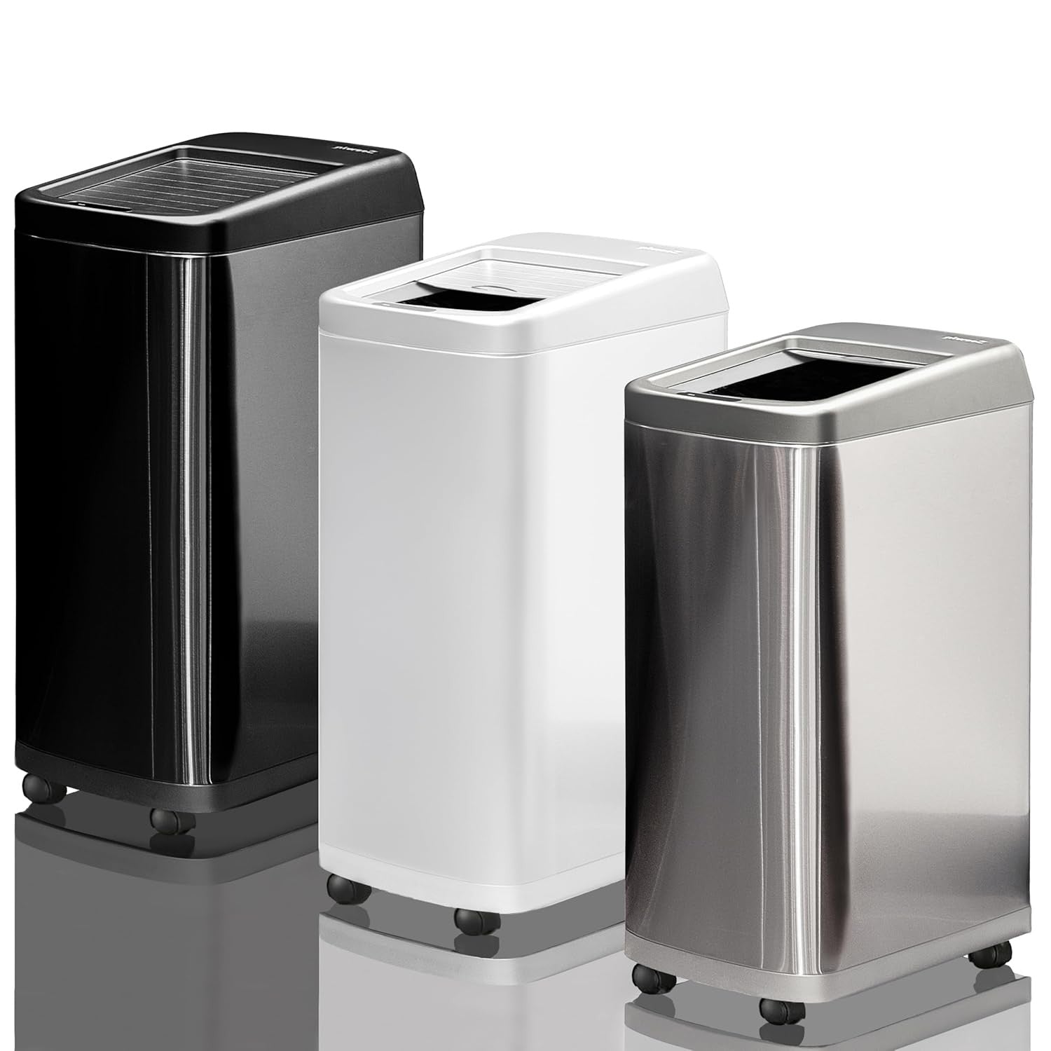 50L Touchless Kitchen Bin | Automatic Sensor Trash Can Black Steel