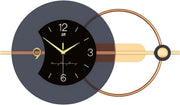 Modern Silent Metal Wall Clock 80x38cm Tick-Free Quartz for Living Room