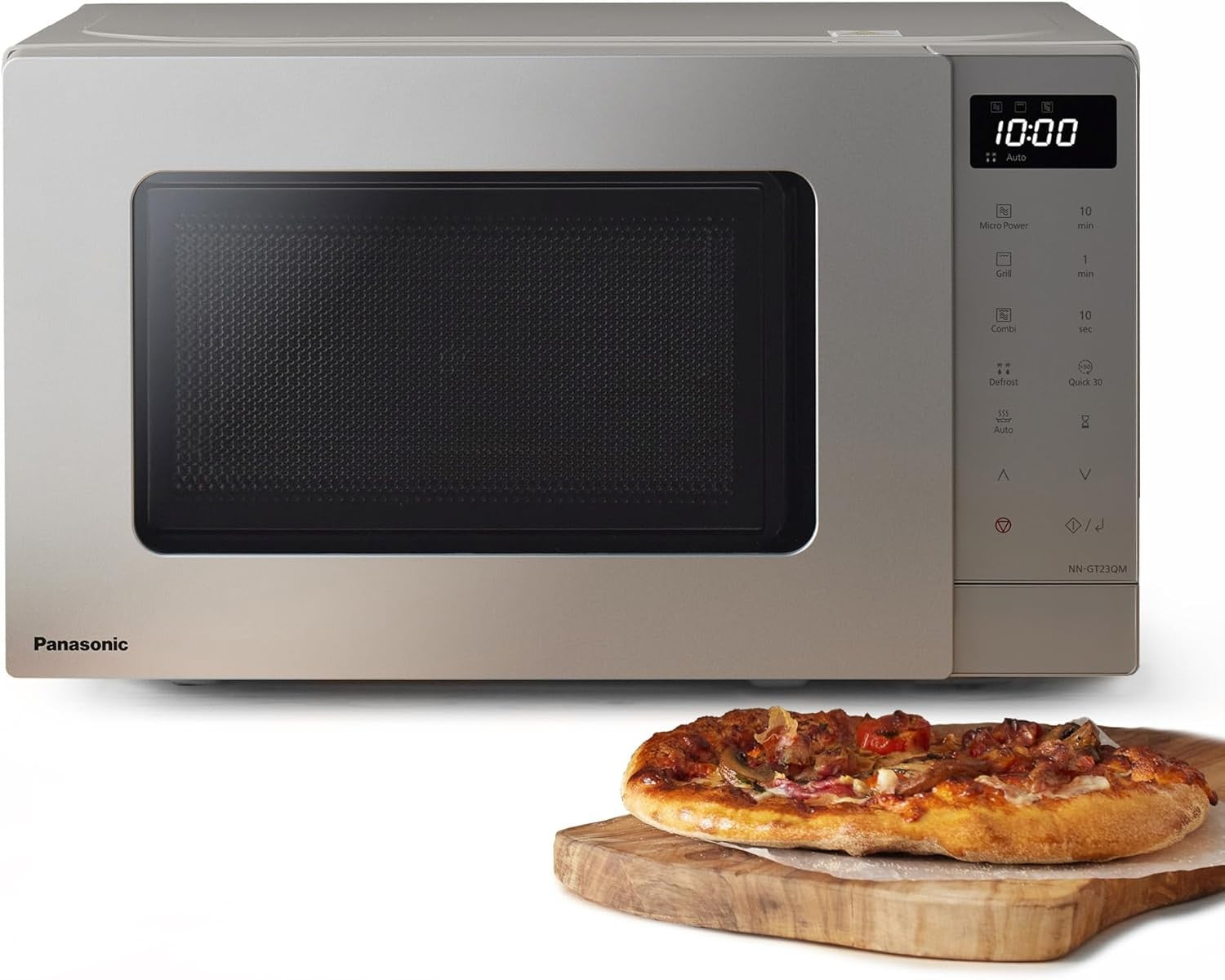 20L Grill Microwave 800W 1000W 9 Auto Programmes Silver LED