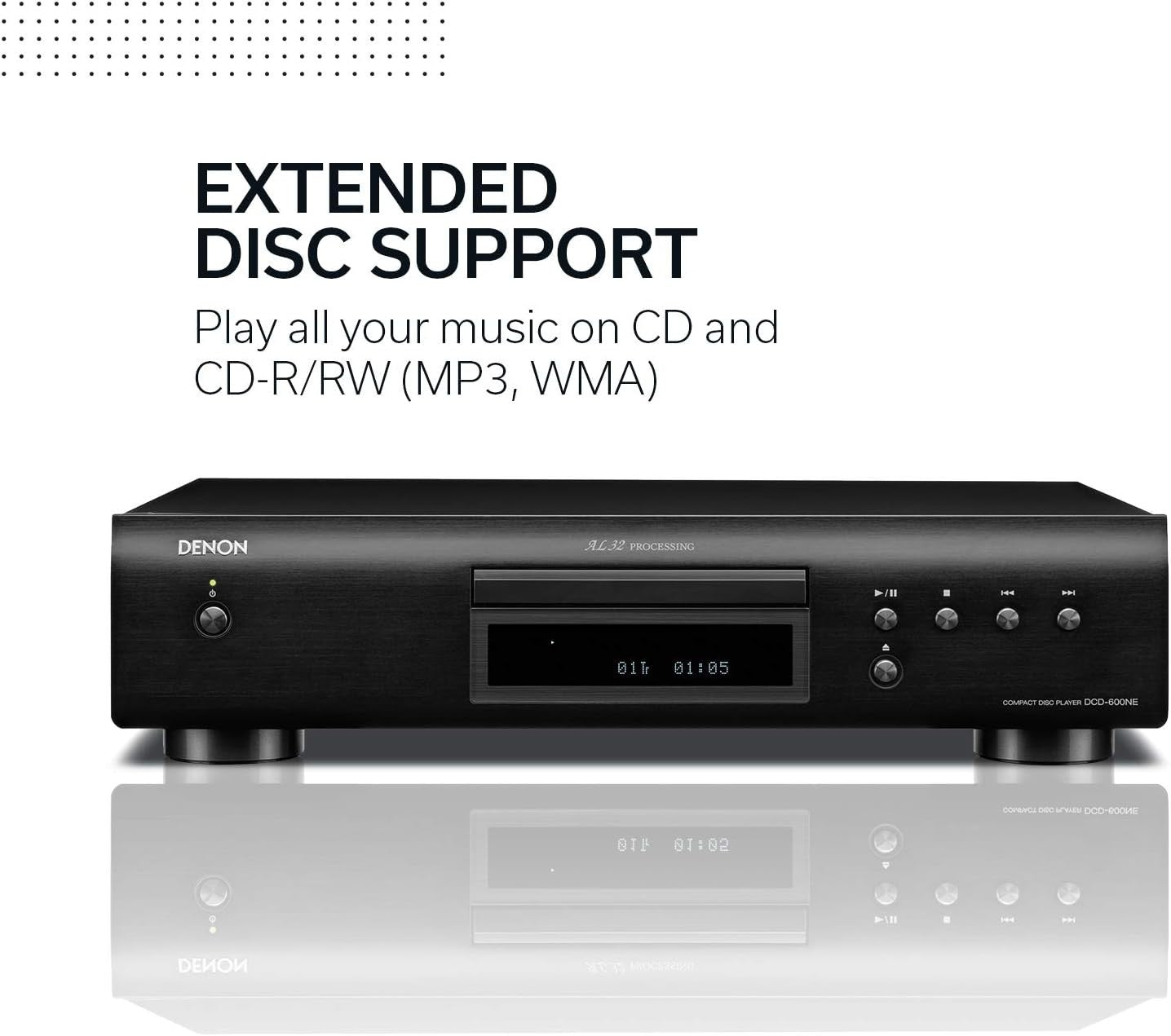 Hi-Fi CD Player Pure Direct AL32 Processing Optical Output Silver