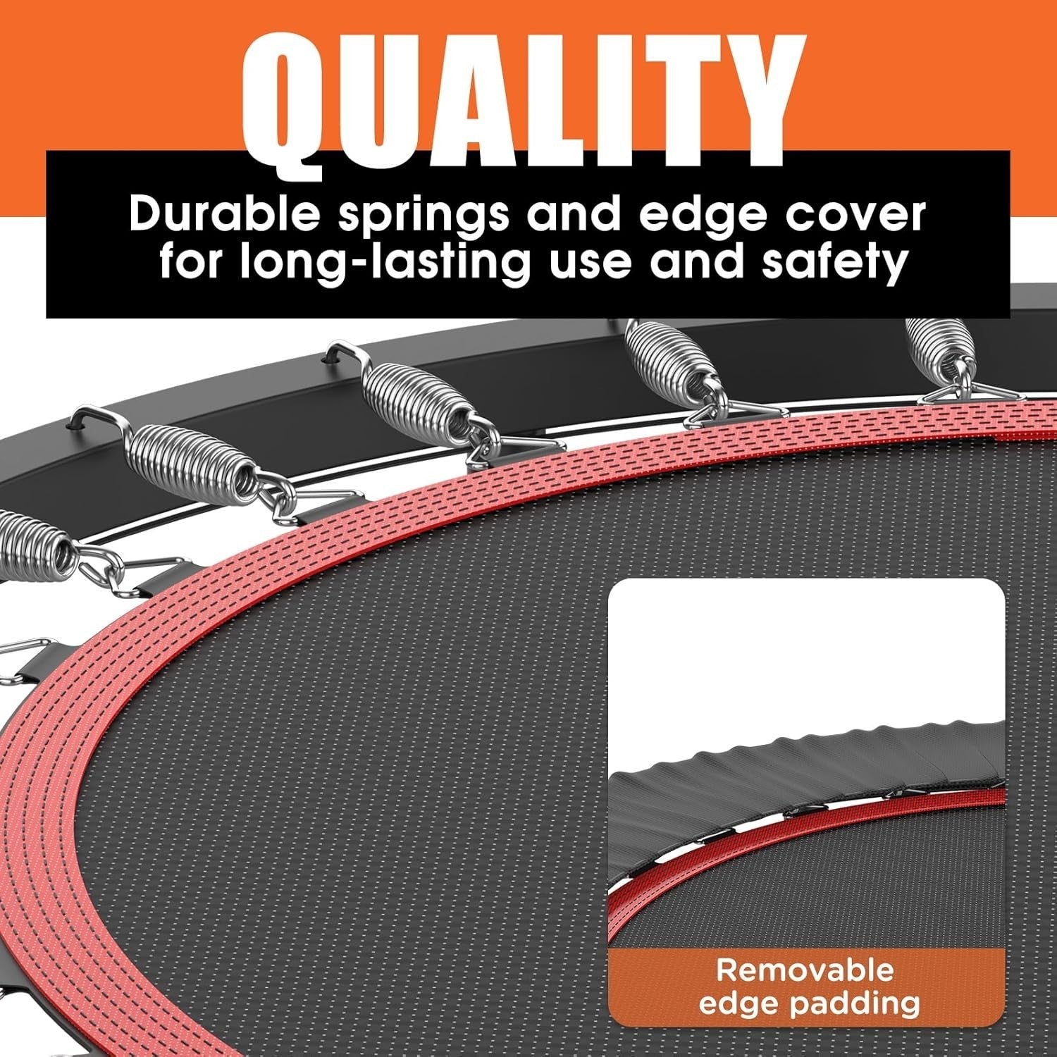 40” Foldable Fitness Trampoline Indoor Rebounder w Adjustable Handle 150KG