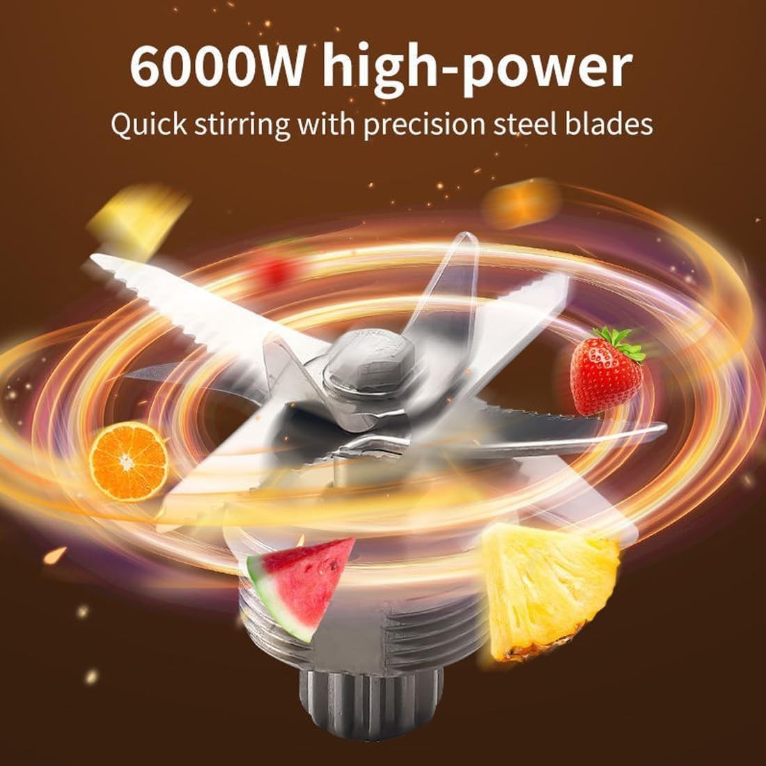 6000W Blender Smoothie Maker 2.5L Jug | Ice Crush Food Grinder 15 Speed
