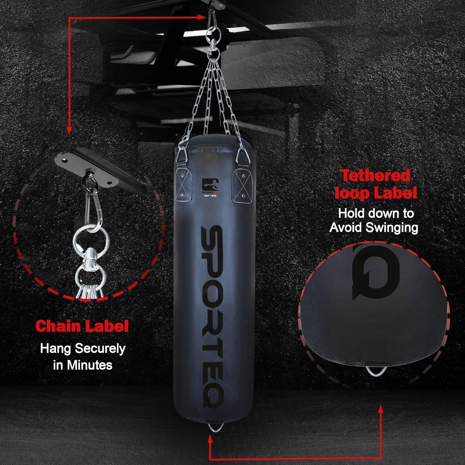Heavy Filled Punching Bag 3FT Boxing Kickboxing MMA Training