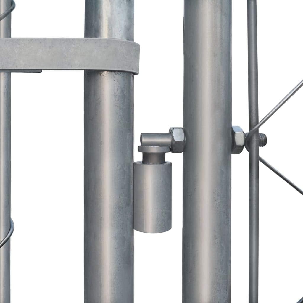 Heavy Duty Outdoor Dog Kennel 2x2x1m Galvanised Steel Run Cage with Lock Gate