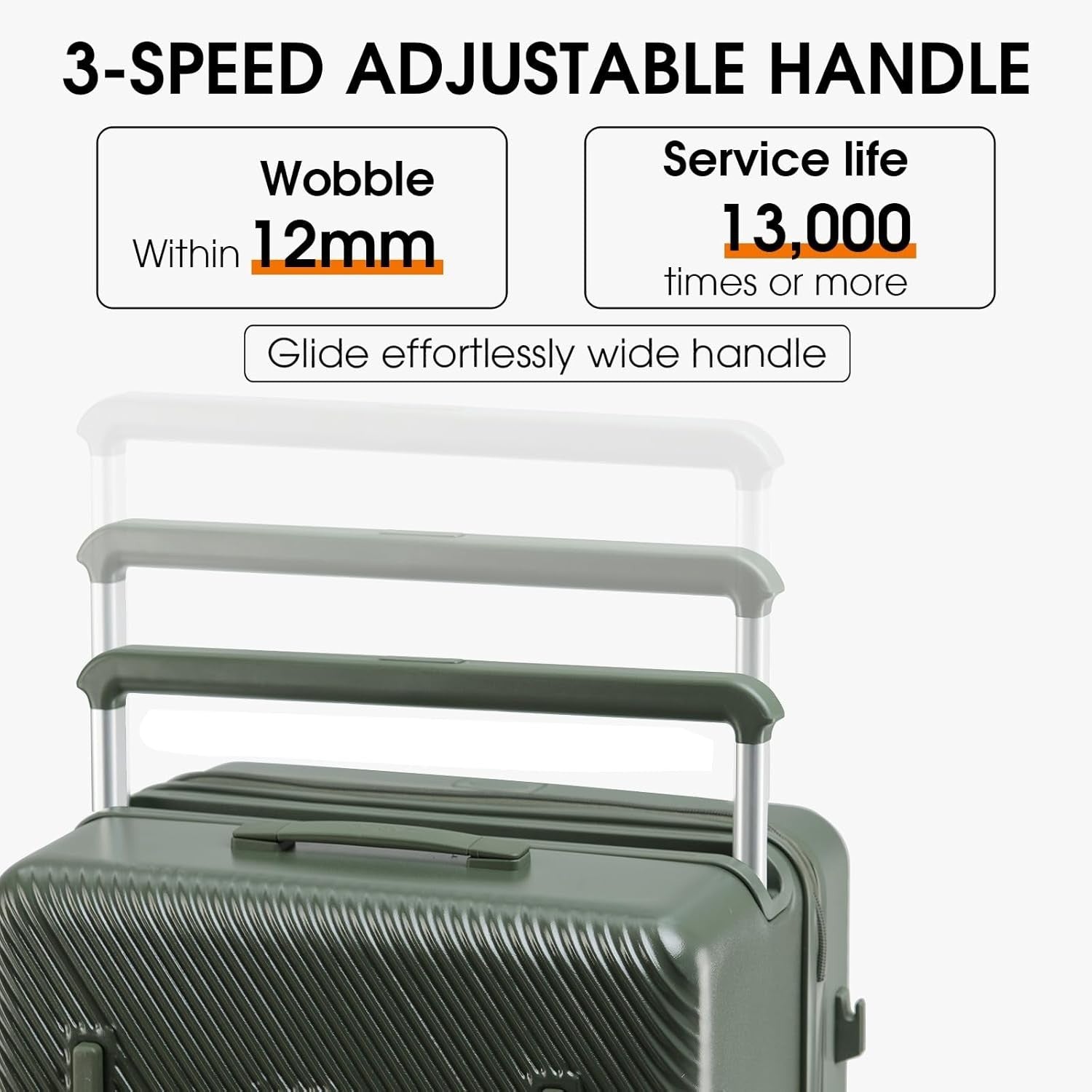 26” Trunk Style Checked Suitcase Expandable Hard Shell TSA Lock
