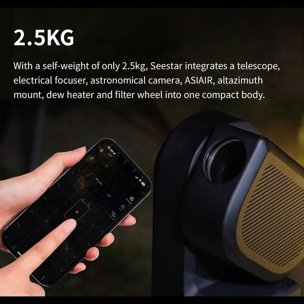 Seestar S50 Smart 50mm Autofocus Telescope with Tripod Black