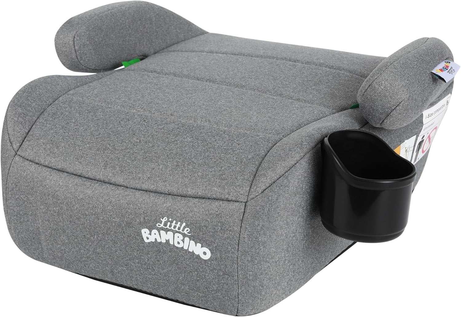 i-Size Booster Seat 125–150cm Cushion Car Seat for Kids 6–12 Years Grey