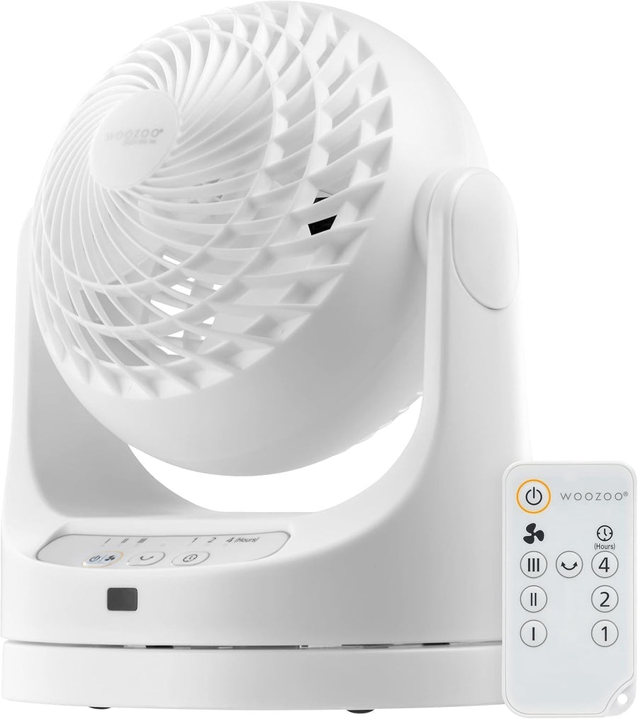 12" Whisper Quiet Desk Fan – Remote Controlled 3-Speed Air Circulator for Home