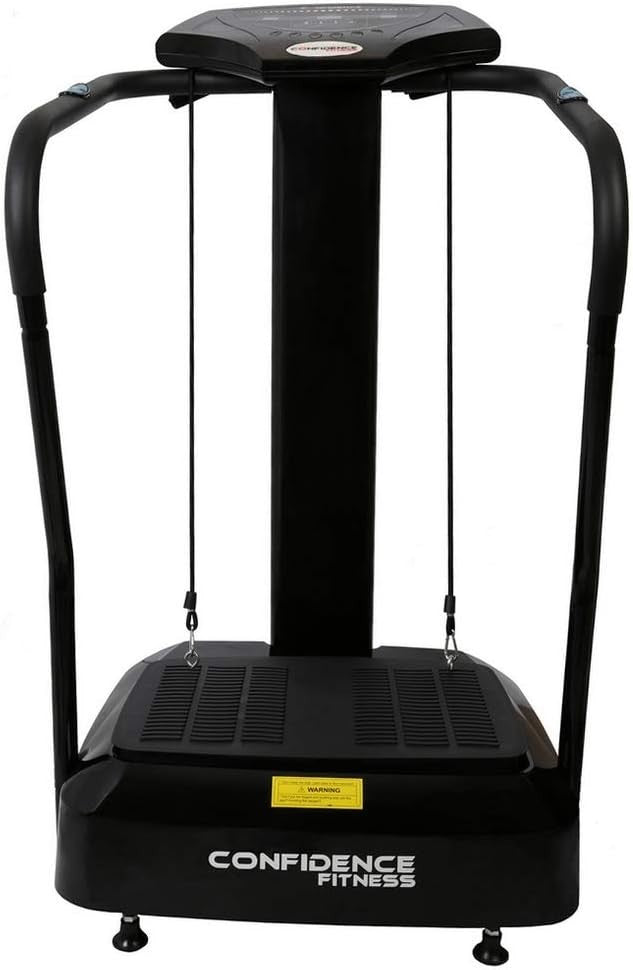 All Black Pro Vibration Plate Exercise Machine Heavy Duty Home Fitness