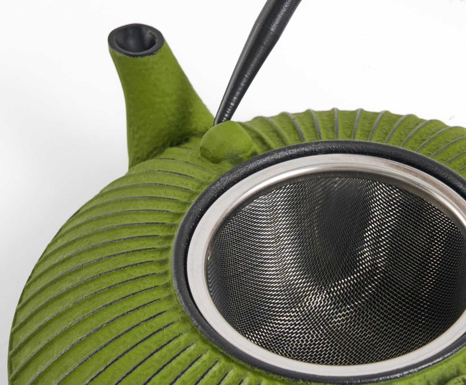 Cast Iron Teapot 800ml Japanese Style Tea Pot Infuser Green Kettle