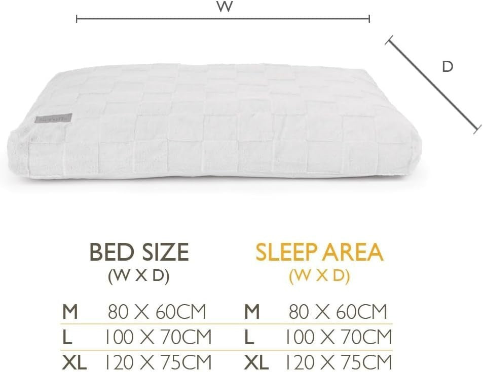 Orthopedic Dog Bed Mattress 80x60cm Memory Foam Washable