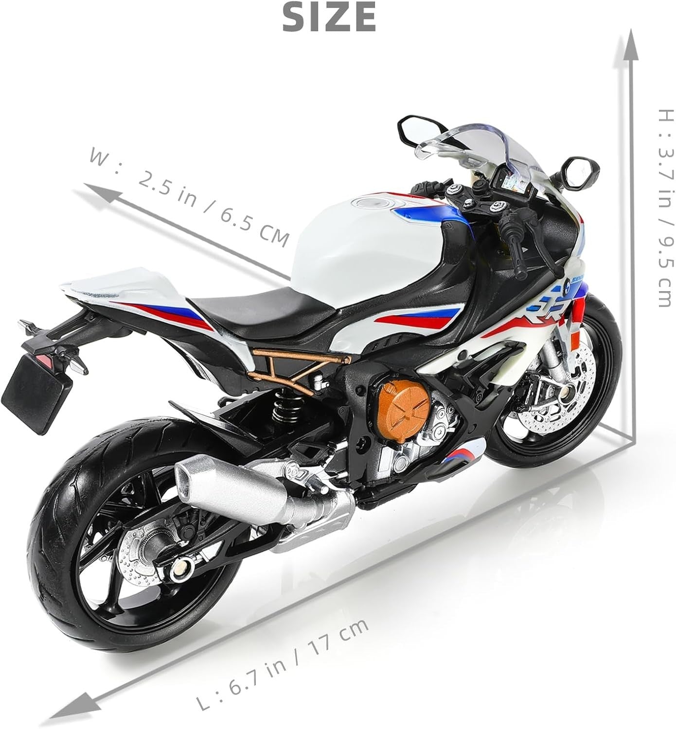 1:12 Scale Diecast Motorcycle Model – No Assembly, Realistic & Collectible