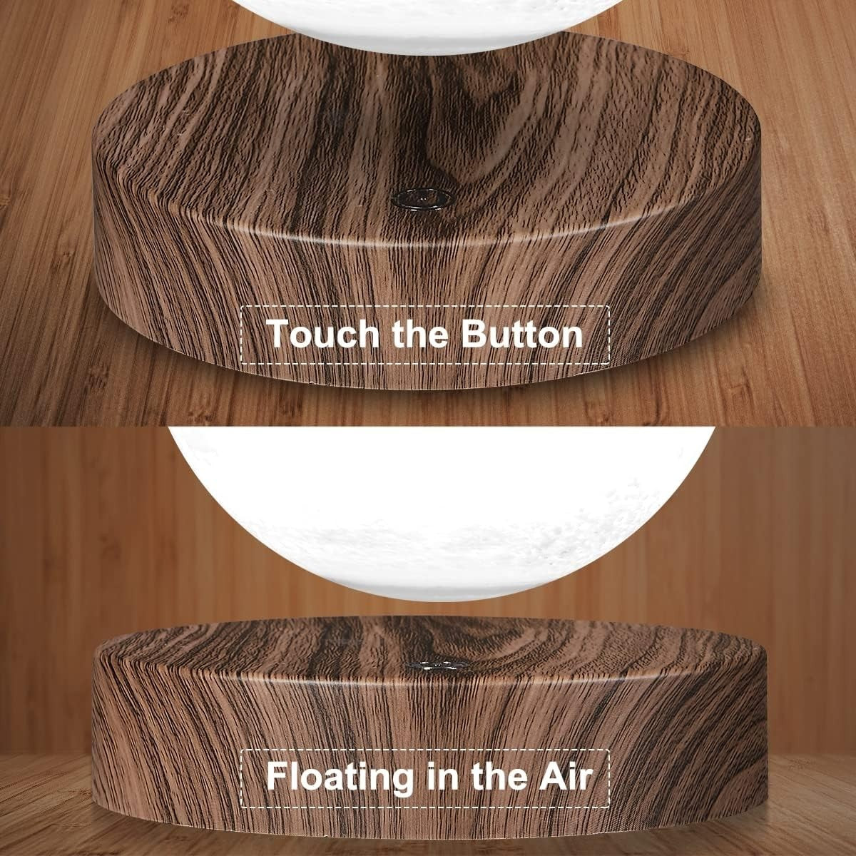 Levitating Moon Lamp 16 Colors, Floating Magnetic Night Light, 15cm Decor