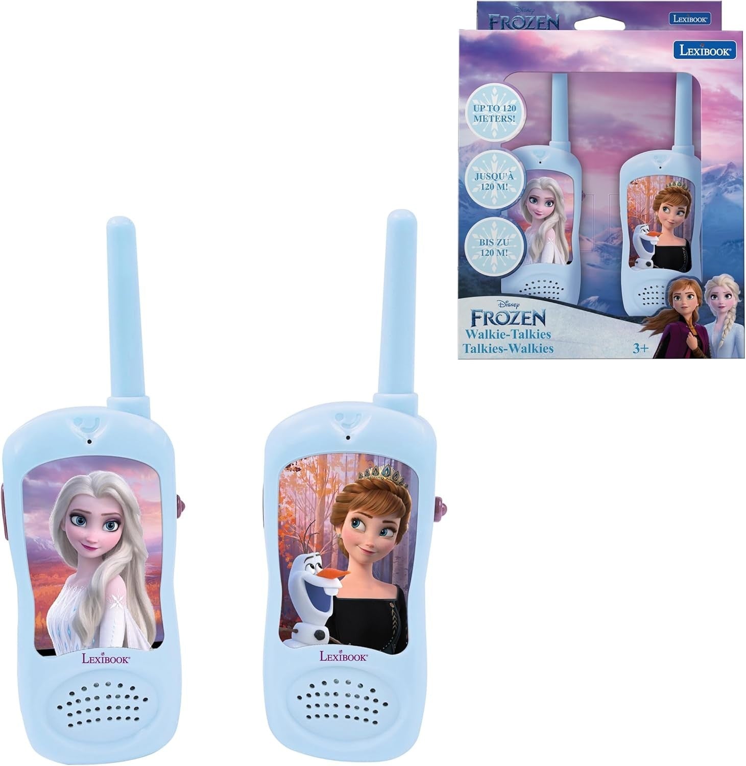Kids Frozen Walkie Talkies 2 Pack Belt Clip Outdoor Communication Toy