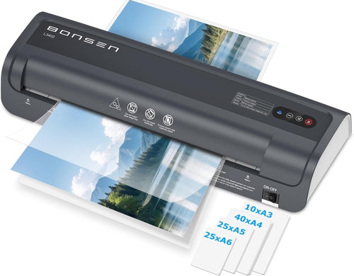 A3 Laminator Machine Anti-Jam Fast Warm-Up 125 Mic Heavy Duty + 100 Pouches