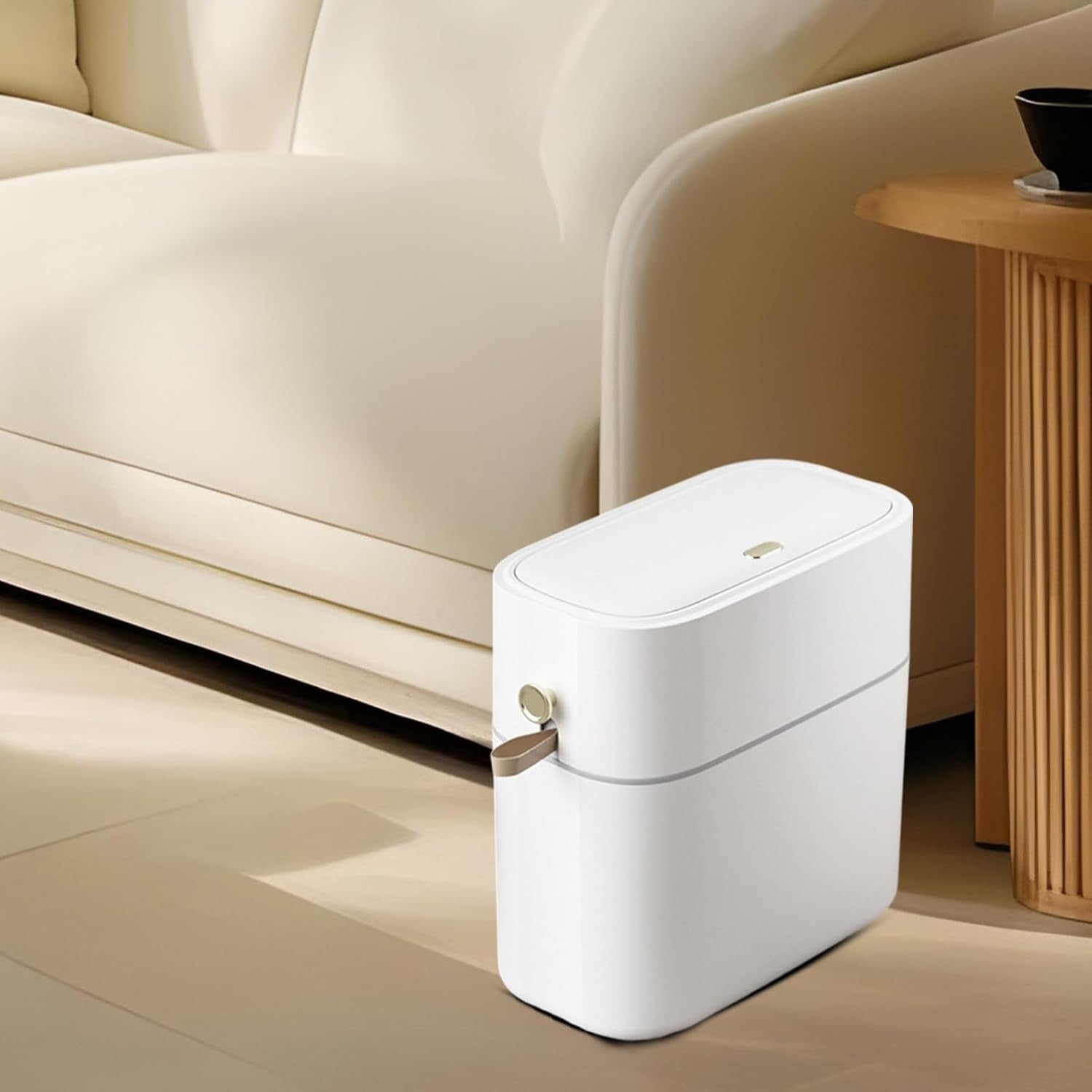 8L Touchless Smart Trash Can Narrow Bathroom Bin Auto Drawstring Lid