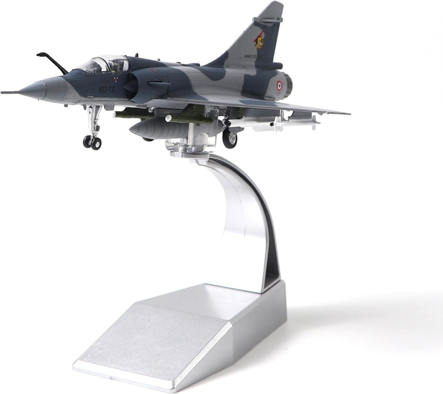 Diecast Mirage 2000 Fighter Jet Model 1/100 Metal Plane Display Gift