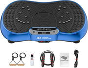 Blue Vibration Plate Exercise Machine 99 Speeds Bluetooth Full Body Toning