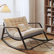 Outdoor Patio Rocking Chair with Padded Cushion Extra Wide Seat Durable