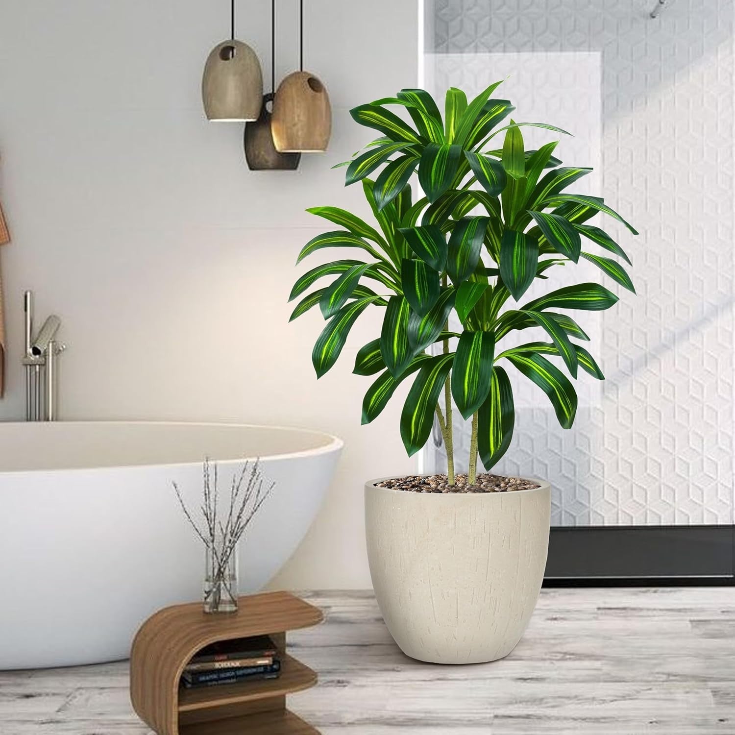 120cm Dracaena Artificial Tree in Pot Tall Green Indoor Home Decorative Plant