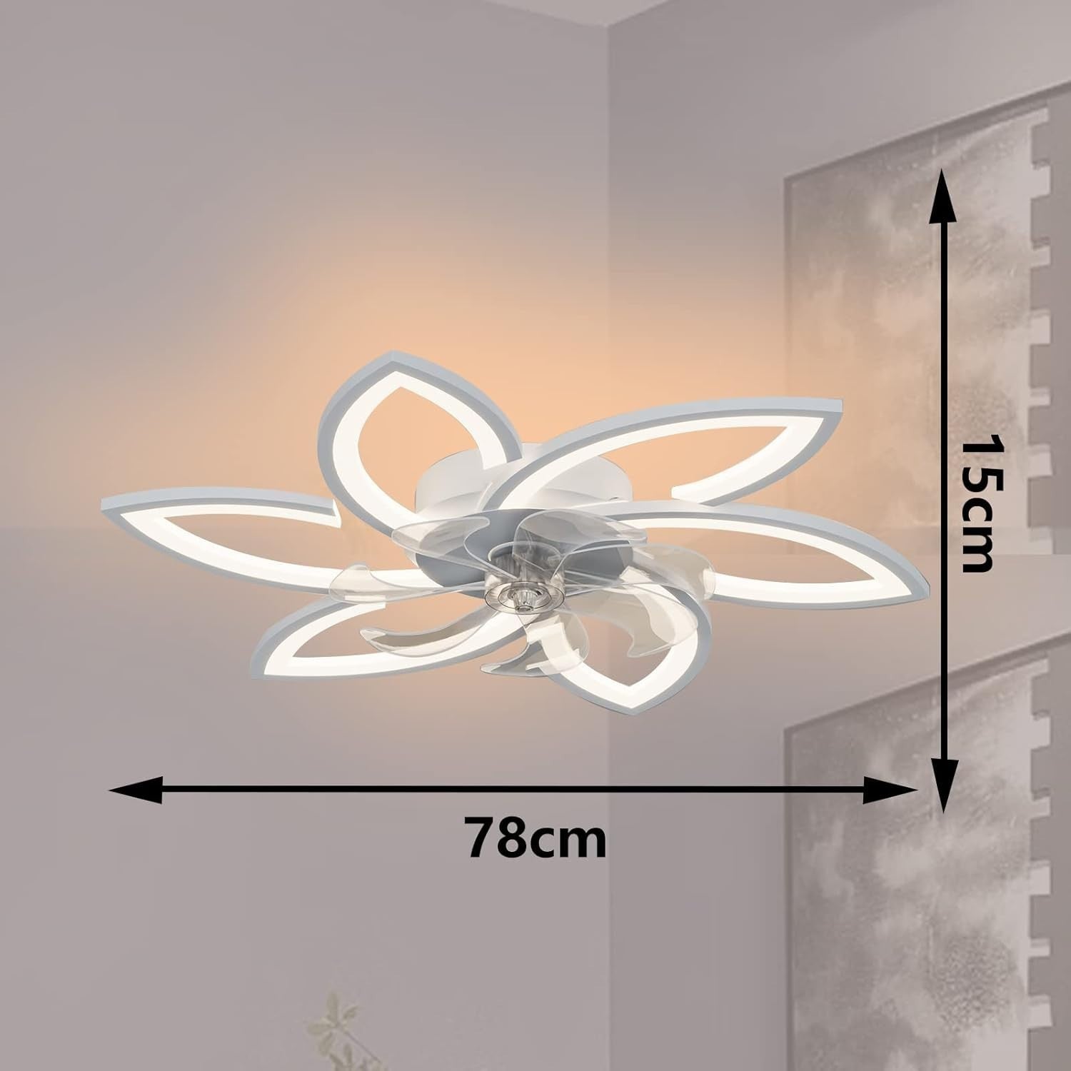 Wildcat 79CM Ceiling Fan with LED Light, Remote, Timer, 6-Speed, Dimmable