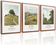 Christian Bible Verse Wall Art 3 Panel Framed Canvas 30x40cm
