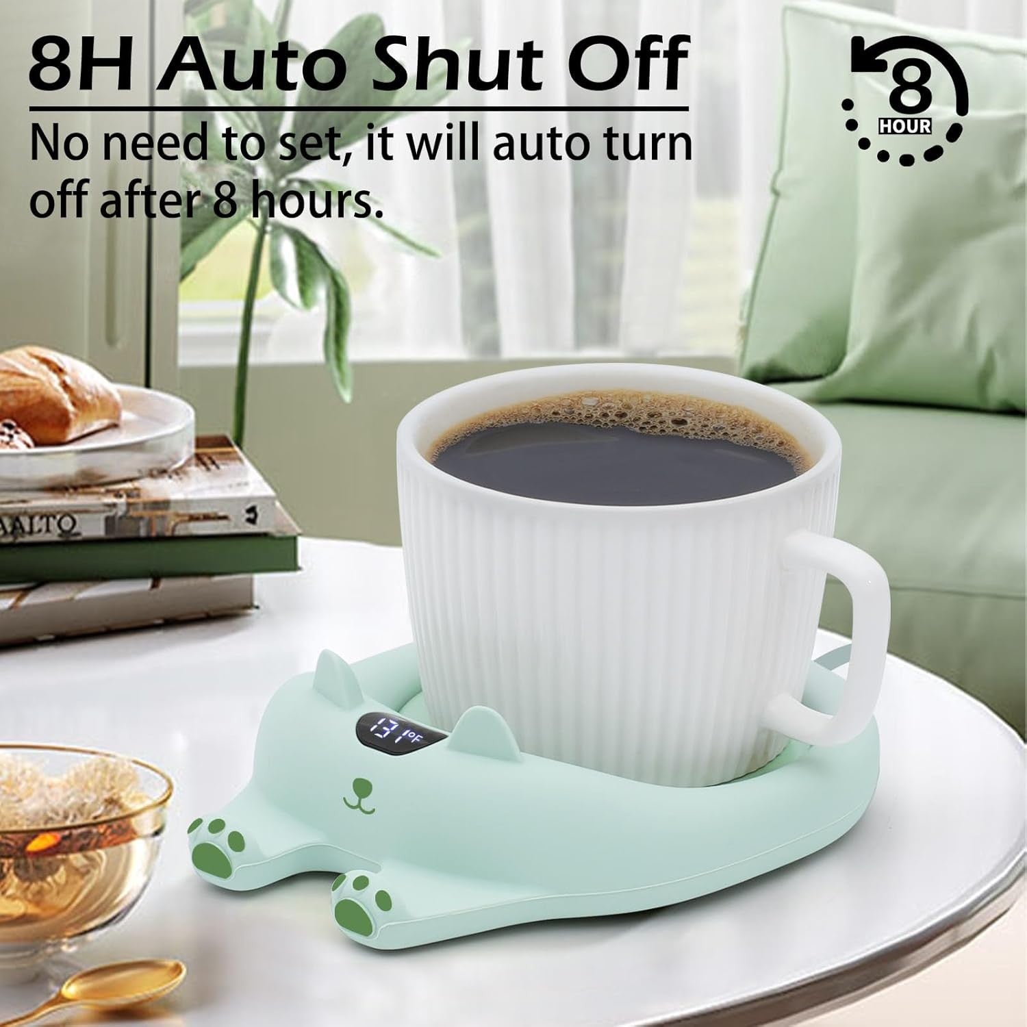 Coffee Cup Warmer for Desk 3 Temp Settings Auto Shut Off
