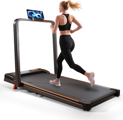 Compact Under Desk Walking Pad 1–6km/h Quiet Treadmill w/ LED Remote