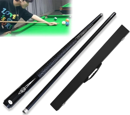 58in Carbon Maple Pool Cue 1/2 Joint 10mm Tip Pro Handmade