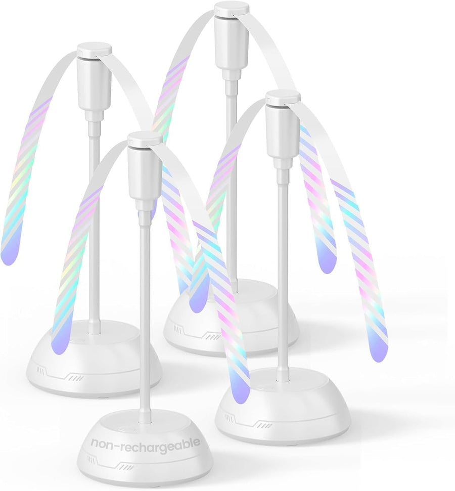 4-Pack Table Food Fan – Battery Powered Silent Gooseneck Fly Repellent for BBQ