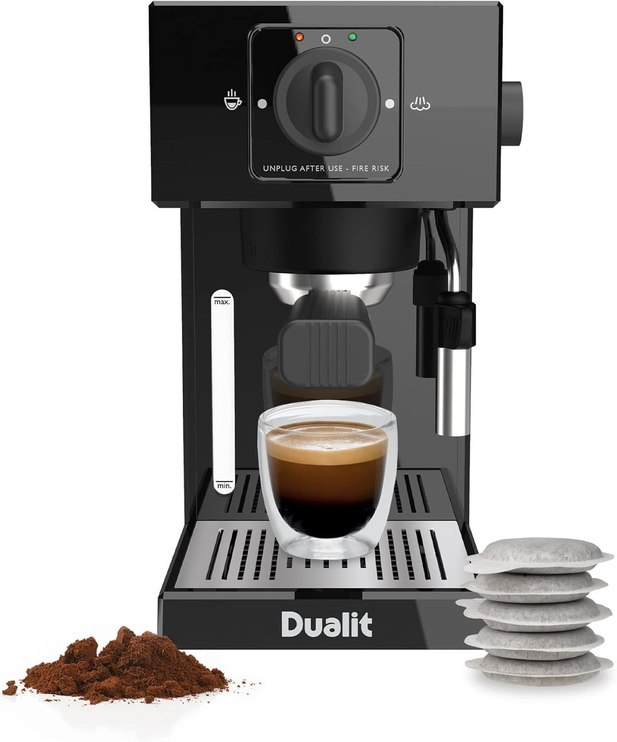 Compact Espresso Coffee Maker 1.4L | Fast Heat-Up | Milk Frother | 20 Bar Pump