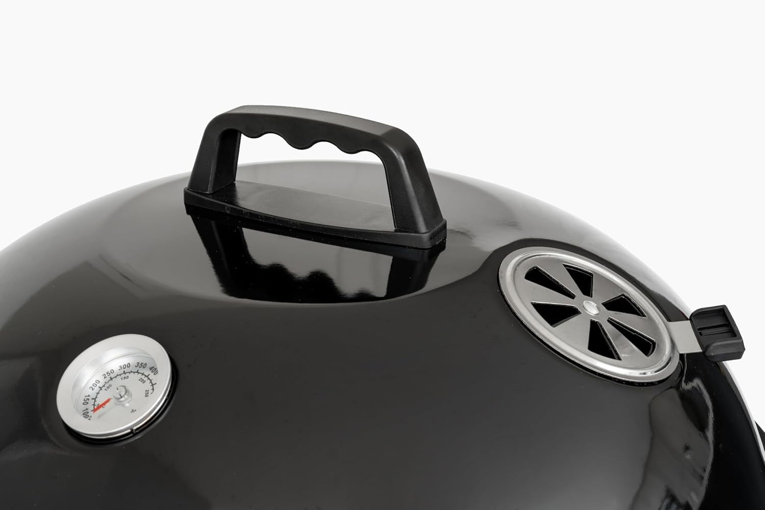 Portable Charcoal BBQ Grill with Temperature Gauge, Airflow Vents & Wheels