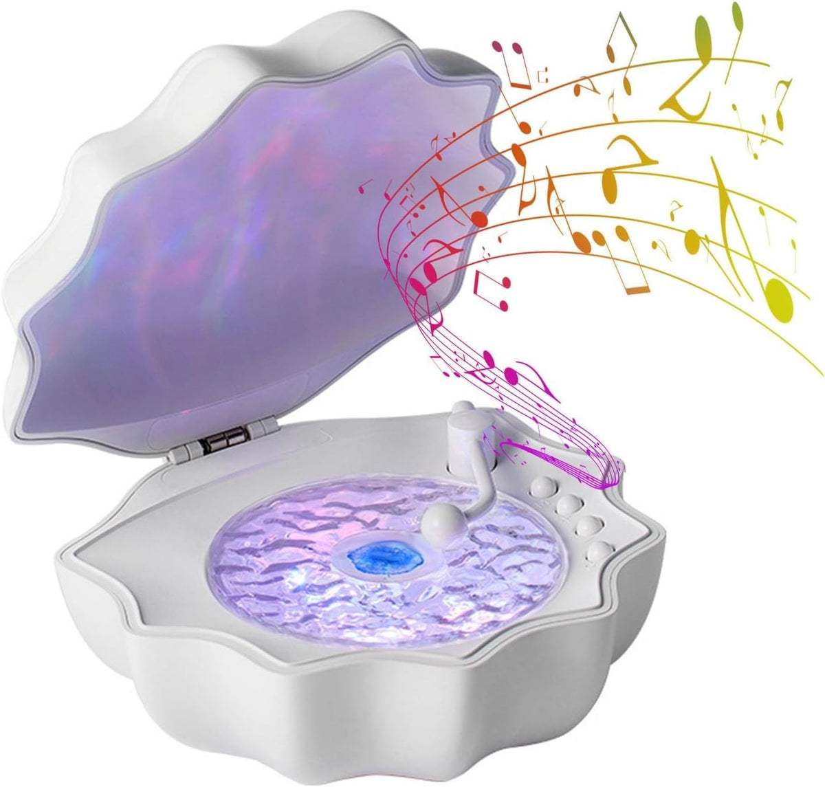 Shell Bluetooth Speaker White Noise Night Light Mood Lamp 3-in-1