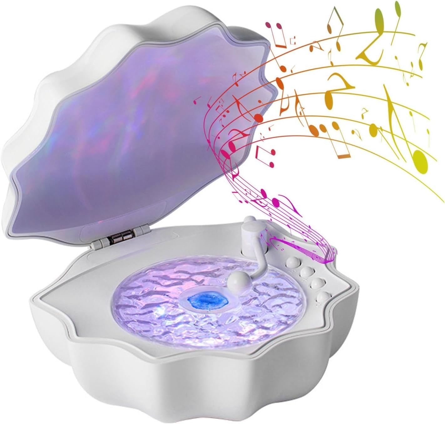 Shell Bluetooth Speaker White Noise Night Light Mood Lamp 3-in-1