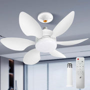 20" Ceiling Fan Light with Remote, Dimmable 30W, 3-Color 3-Speed, Quiet
