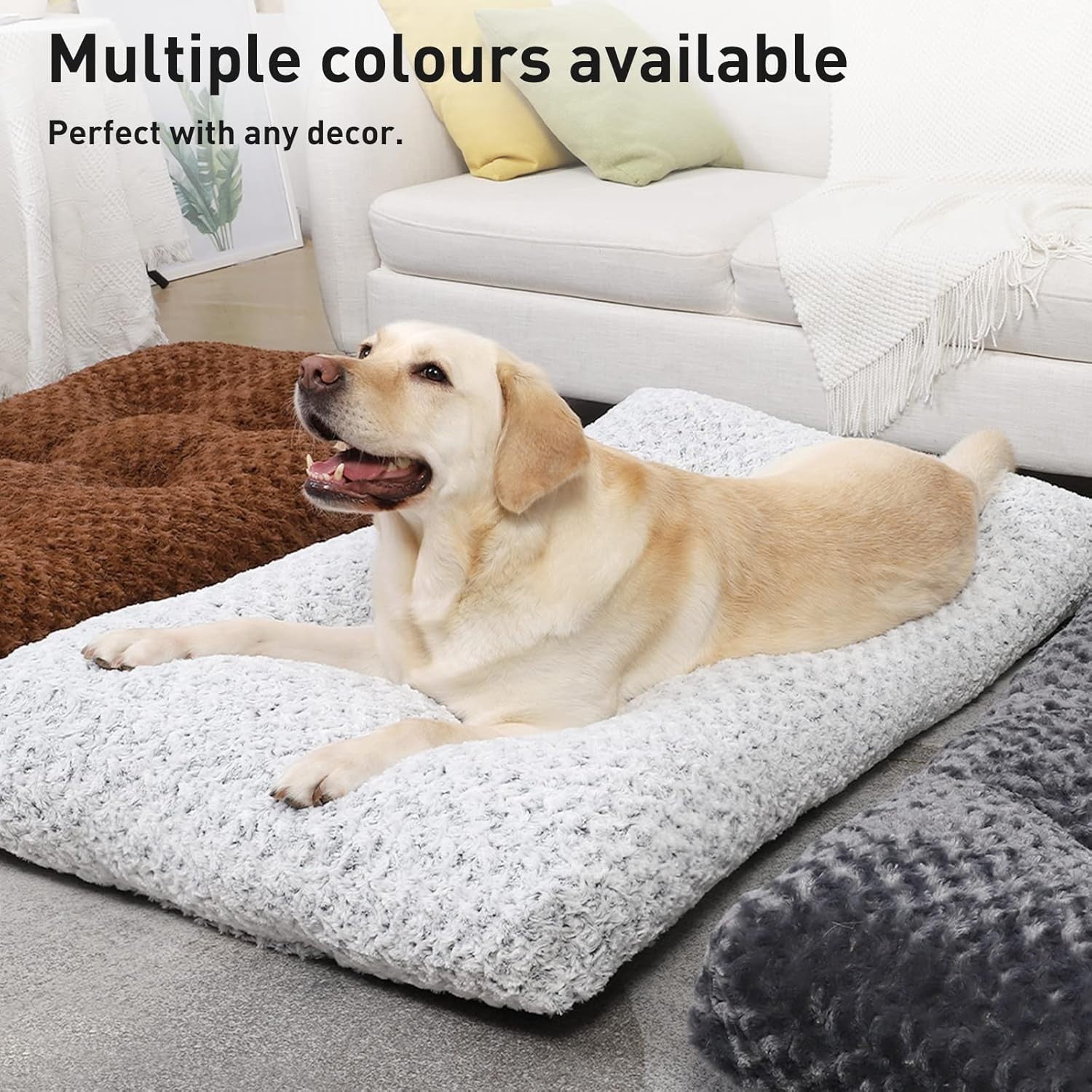 XL Calming Dog Bed Washable Crate Mattress 105x70x9cm