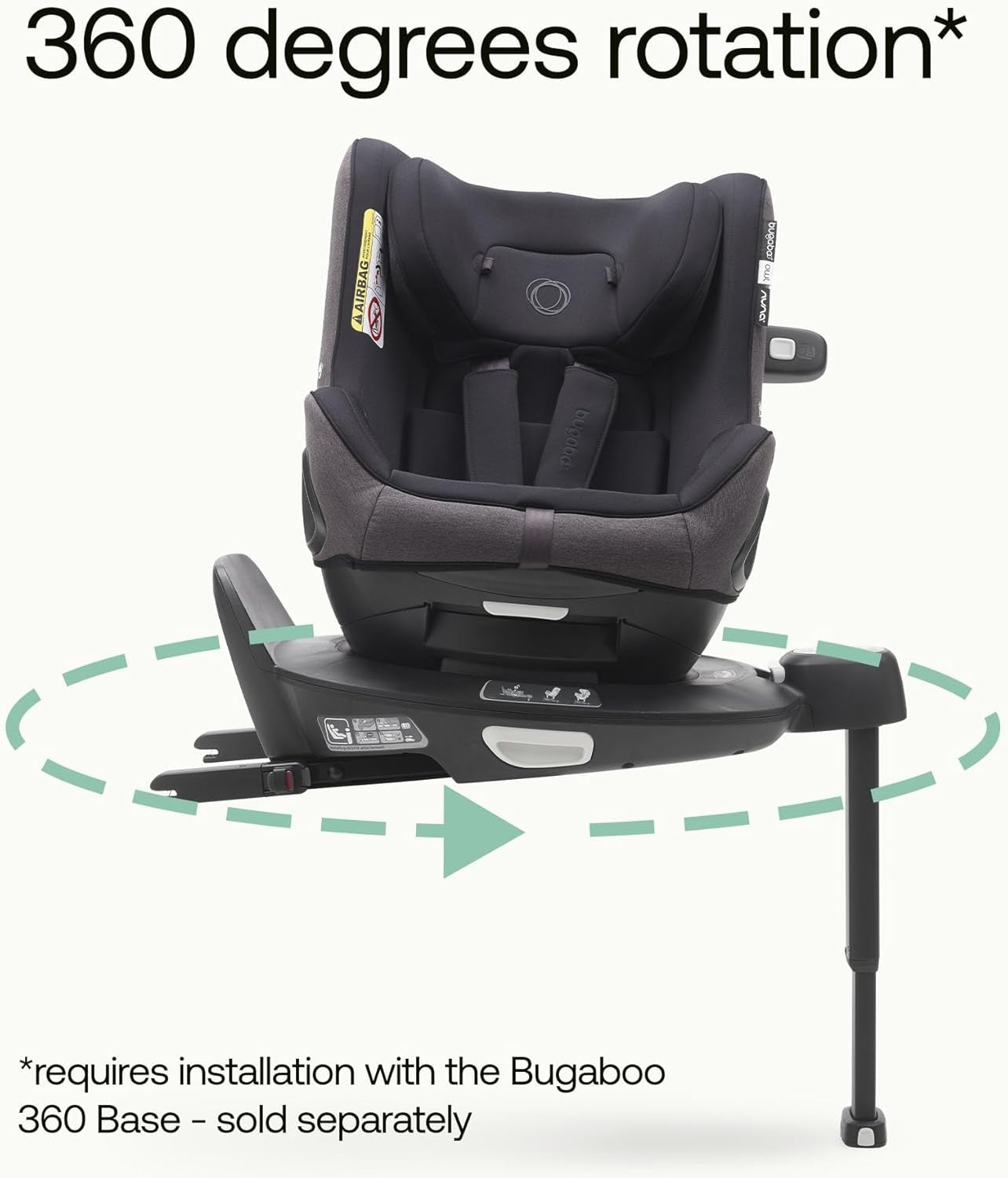 360° Swivel ISOFIX Car Seat Birth–4Y 0–18kg Rear & Forward Facing