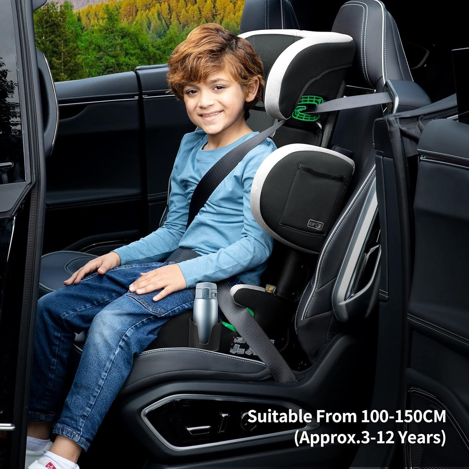 i-Size High Back Booster Car Seat ISOFIX 3–12 Years Side Impact Protection