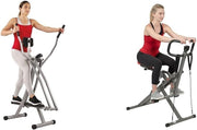 Air Walker Elliptical + Row-N-Ride PRO Squat Trainer Bundle LCD