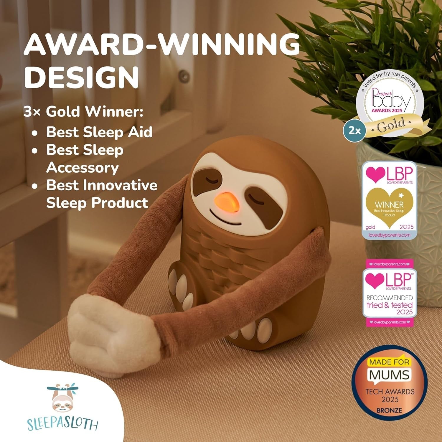 Baby Sound Machine White Noise Night Light Voice Recorder Sleep Aid
